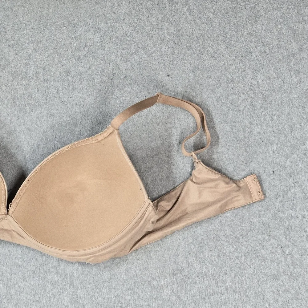 Victoria's Secret Women Bra 38C Beige Body By Victoria T Shirt Wireless